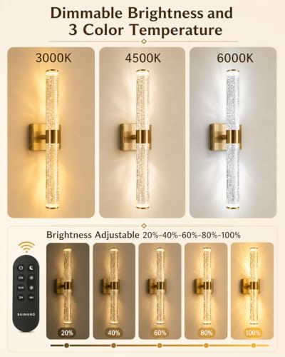 Image of Wireless wall sconces Set of Two, 16000mAh Large Capacity-22 Inch