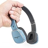 Alpatronix HX110 On-Ear Wireless Bluetooth Headphones & High Performance BT 4.0 Headset with NFC, Mic & Universal Lightweight Noise Isolation Earphones for Smartphones, Computers & Tablets - Blue