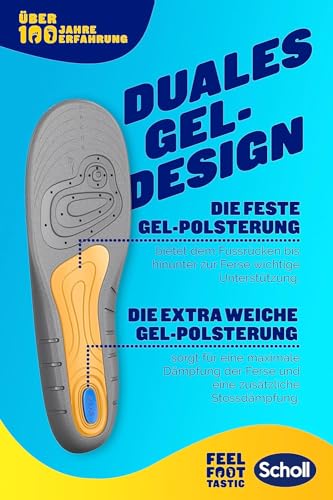 Scholl GelActiv Einlegesohlen Work für Arbeitsschuhe Größe 35,5-40,5