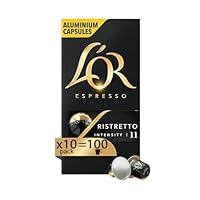 L'Or - Capsule Caffè Espresso Ristretto - 100 Capsule in Alluminio - 10 pacchetti da...