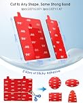 4Pcs Adhesive Sticky Pads for Dash Cam, Square Heat Resistant Double-Sided Sticker Replacement Fit for Windshield Dashcam Mount, 2.83" Car Windscreen Window Glass Mounting Tape Glue Strip
