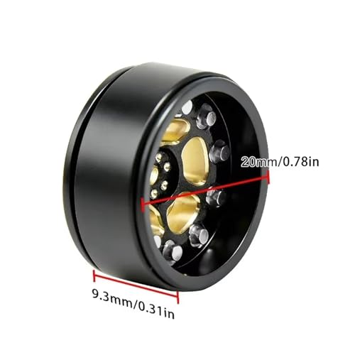 Pneu Offset Beadlock Laiton Axial SCX30 Réparation Roue Bloquée Modification Échelle 1/30