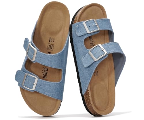 Image of Project Cloud Venita womens Slide Sandal, denim, 36 EU