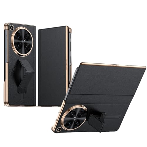 OPPO Find N6 �Ή� �{�v�t���b�v�J�o�[ �X���C�h���X�g�o���h�X�^���h�t�� �q���W���S�ی� ���b�L�G�b�W �ϏՌ��P�[�X (�u���b�N)