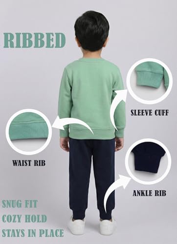 Image of Unisex Printed Cotton Sweatshirt and Full Pant Set