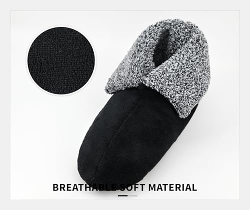 Panda Bros Men's Slipper Socks, Winter Non-Skid Warm Slipper Booties, Cozy Soft Indoor Socks with Fluffy Sherpa Lined3