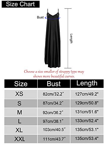 Huskary Women's Summer Casual Sleeveless V Neck Strappy Split Loose Dress Beach Cover Up Long Cami Maxi Dresses With Pocket #TOP5