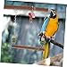 Toyvian 1set Bird Chewing Toy Parrot Swing Accessory for Birds Daily Toy for Parakeets Cockatiels Random Bead Color