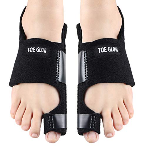 Bunion Corrector Bunion Pain Relief - Bunion Splints Big Toe Straightener for Hallux Valgus Aid Surgery Fits for Men & Women by Toe Glow