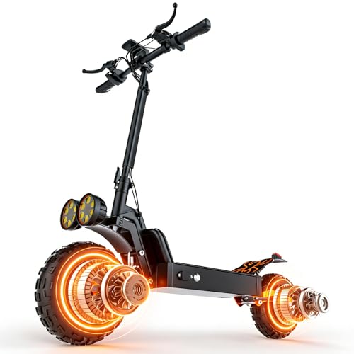 Off Road Electric Scooter for Adults, 3000W Dual Motors, Up to 35 MPH & 70 Miles Range, 48V 20Ah...