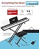 NikoMaku Piano Keyboard 88 Keys with Bench and Stand, Semi weighted Portable Digital Piano for Beginners, SWAN-S White, with Headphones, Stickers, Carrying Case #2