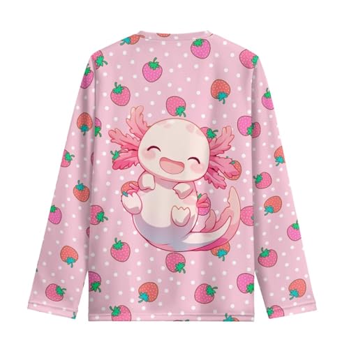 Image of WELLFLYHOM Long Sleeve T-Shirt for Boys Girls 3-16 Years Old Tee Tops Crewneck Pullover Shirts Fall Outfits