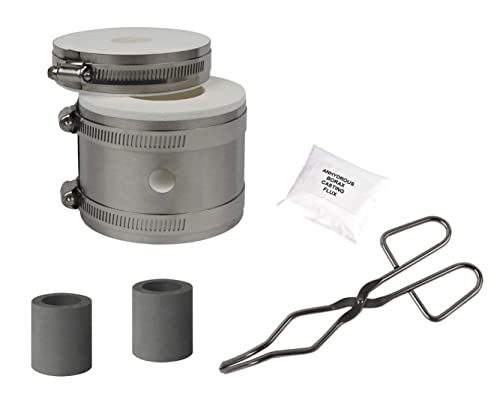 PMC Supplies LLC Basic Tabletop Mini PRO Kiln Propane Metal Melting Furnace Set - Melts Gold, Silver, Copper & More - 5-10 Mins
