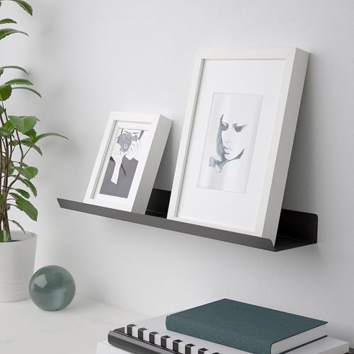 Image of 24 Inch Set 4 Black Wall Shelf - Metal Floating Shelf for Wall, Wall Mounted Shelves, Modern Wall Shelf for Bedroom & Living Room Storage, Minimalist Wall Mount Shelf (60.96 CM Long X 24 CM deep)
