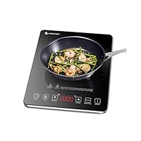 Piastra ad induzione,AMZCHEF piano Cottura a induzione elettrica con superficie in vetro cristallo...