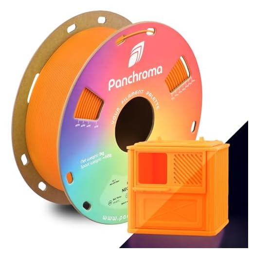 Polymaker Panchroma Neon PLA Filament, Neon Orange 1.75mm 3D Printing Filament, 3D Printer PLA Filament, Fit Most FDM 3D Printers, 1kg Spool (2.2lbs)