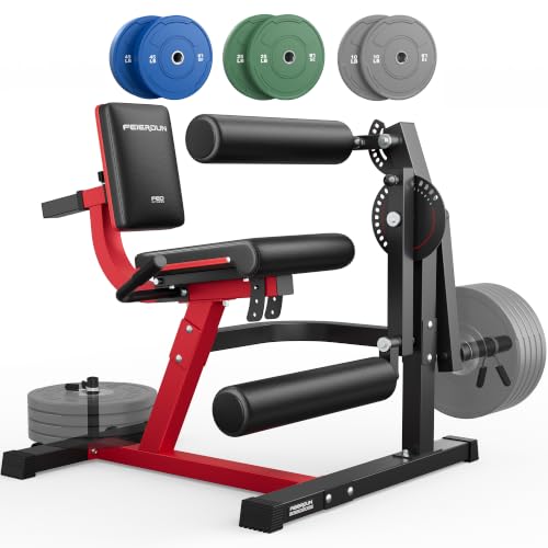 Image of FEIERDUN 4-in-1 Adjustable Leg Extension Curl Machine - 700lbs Capacity Leg Extension Machine for Lower Body Workouts - Adjustable Leg Curl Machine