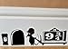 Price comparison product image uksellingsuppliers Harry Potter Mouse Hole Skirting Board Sticker Pulling Platform Sign 9 3/4 .20cm x 6cm.Wall Art Decal Stickers Black Gloss Vinyl With Brown Baseball Cap