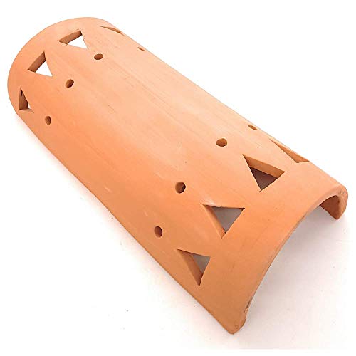 Aplique de pared TEJA TRIANGULOS para colgar barro natural 40 x 20 cm