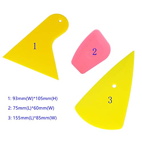 CARTINTS Vehicle Window Film Tint Kit Vinyl Wrap Tools with Safety Vinyl Knife, 9mm Utility Knife, Felt Squeegee, Water Squeegee, Scrapers - Thumbnail 3