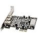 Kqcibz -PEX30016 3 Port IEEE 1394 Firewire 1394B & 1394A PCIe 1.1 X1 Card TI XIO2213B Chipset Requires Legacy Driver