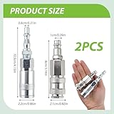 4 Pcs 1/4" Air Line Iron Connectors Euro British PCL Air Hose Fittings Convertor Adapters Couplings Connector Male Female Sets Quick Pneumatic Connectors Coupler and Plug Kits for Air Compressor - Image 2