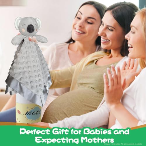 Image of Baby Security Blanket, Soft Baby Lovey Toy Blanket for Boys and Girls, Snuggle Toy Lovie Newborn Gift, Unisex Baby Plush Koala 16 Inch