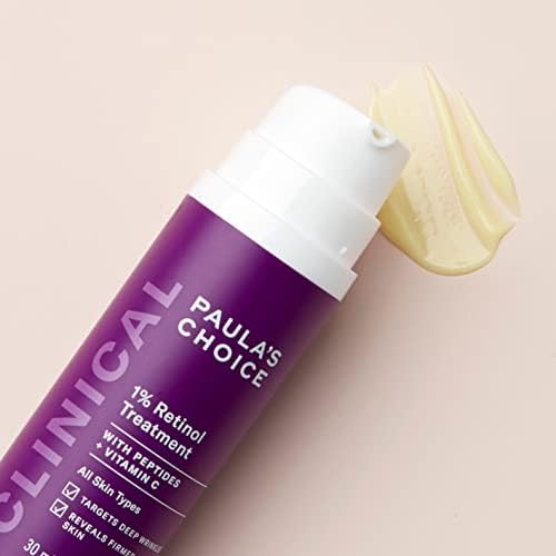 Paula's Choice CLINICAL 1% Retinol Treatment - Anti Aging & Skin Firming Serum for Face - Fights Wrinkles - with Vitamin C & Peptides - All Skin Types - 30 ml