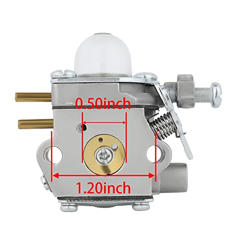 Wellsking TB32EC Carburetor for Troy-Bilt Weed Eater TB80EC YM21CS TB21EC TB22EC TB2040XP TB22 2 Cycle String Trimmer Craftsman 27CC Weed Eater Replacement for WT-973 753-06190