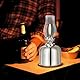 Petroleumlampe Öllampe Laterne Metall Glas Drehfassung Retro-Öllampe Innen Outdoor Spiegelkerosenlampe Innenbereich Winddicht Öllampe Antike Vintage Notlicht Transparentes Kerosinlaterne Glas（silbrig）