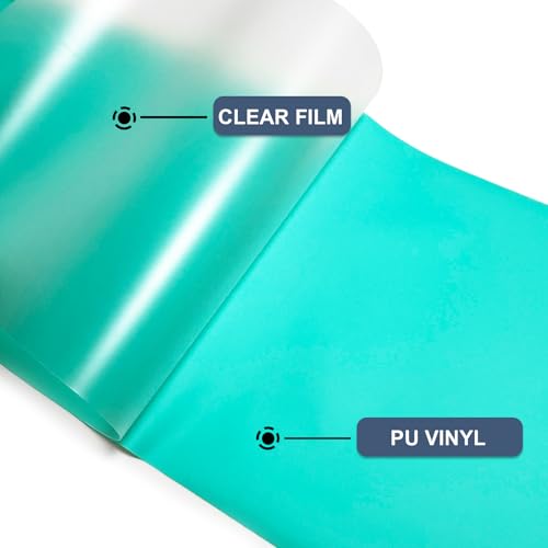 Image of Mint Green Heat Transfer Vinyl HTV Roll Matte PU 12 inch x 15 ft. | Easy to Cut, Weed & Transfer, Mint Green Iron On Vinyl for Cricut, Silhouette Cameo & Other Craft Cutter Cutting Machine