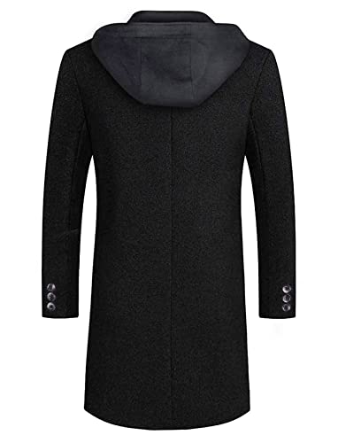 APTRO Men's Wool Trench Coat Winter Hoodie Coat Premium Business Wool Jacket2