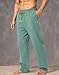 Pudolla Men's Cotton Yoga Sweatpants Athletic Lounge Pants Open Bottom Casual Jersey Pants for Men with Pockets (Green Large)