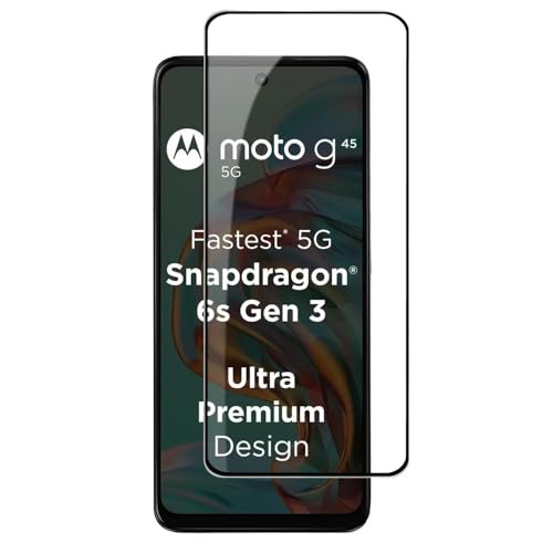 Image of Tempered Glass Screen Protector Compatible For MOTO G45 /Motorola G45 with Easy Self Installation Kit