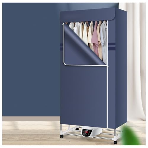 Heated Airer, Remote Control Overheat Protection Heated Airer Clothes Dryer, Foldable Saving Time Air Dryers Clothes Indoor Heated Winter,Blue