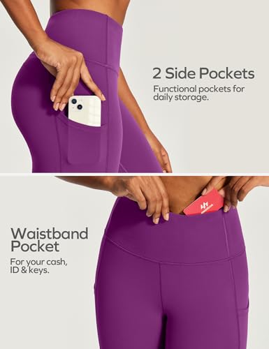 Image of Ewedoos Capri Leggings for Women High Waisted Yoga Pants with Pockets for Women Tummy Control Workout Leggings Yoga Capris