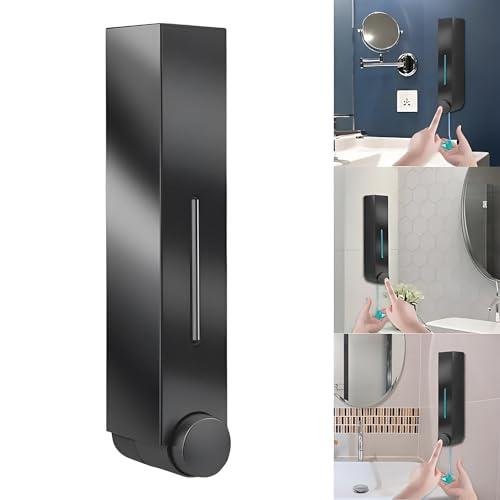 Image of Carnival ABS 420ml Wall Mounted Liquid Black Soap Dispenser | Lotion,Hand Wash,Shampoo,Gel,Soap Dispenser for Bathroom and Washbasin |1 Year Leakage Warranty