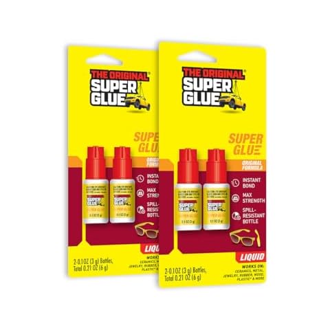 Super Glue Liquid - Clear - Two 3 Gram Bottles - (Pack of 2) Cover