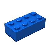 100 Piece Blue Bricks Bulk, 2x4 Building Bricks Flat, Compatible with Lego Parts and Pieces