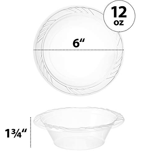 Plasticpro 12 Ounce Premium Crystal Clear Disposable Plastic Party Soup Bowls Pack Of 40 #TOP3
