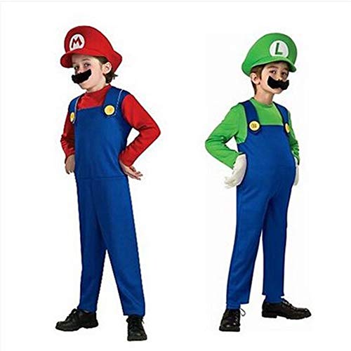 Tikoch Cosplay kostuum Halloween party kostuum voor volwassenen en kinderen voor geschenken (Kleur: Mario Rok, Maat: XL) - Afbeelding 4