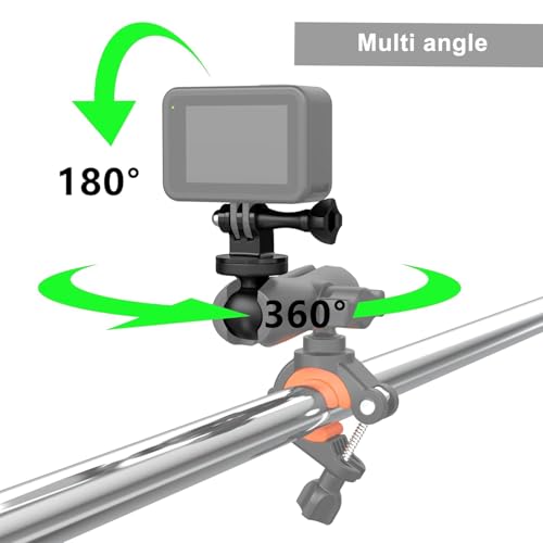 Image of 1 inch Ball Mount Adapter for Insta360 One X2, X, One R, RS, GO 2, GoPro Hero, Compatible with RAM Ball Head Mounts B Size Double Socket Arm