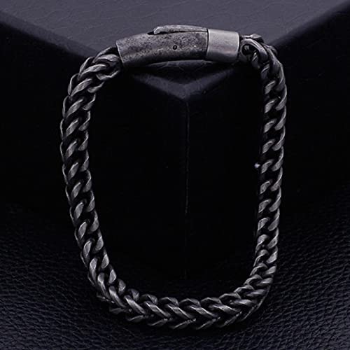 YZJFDC Titanio Acciaio Uomo Bracciale Semplice