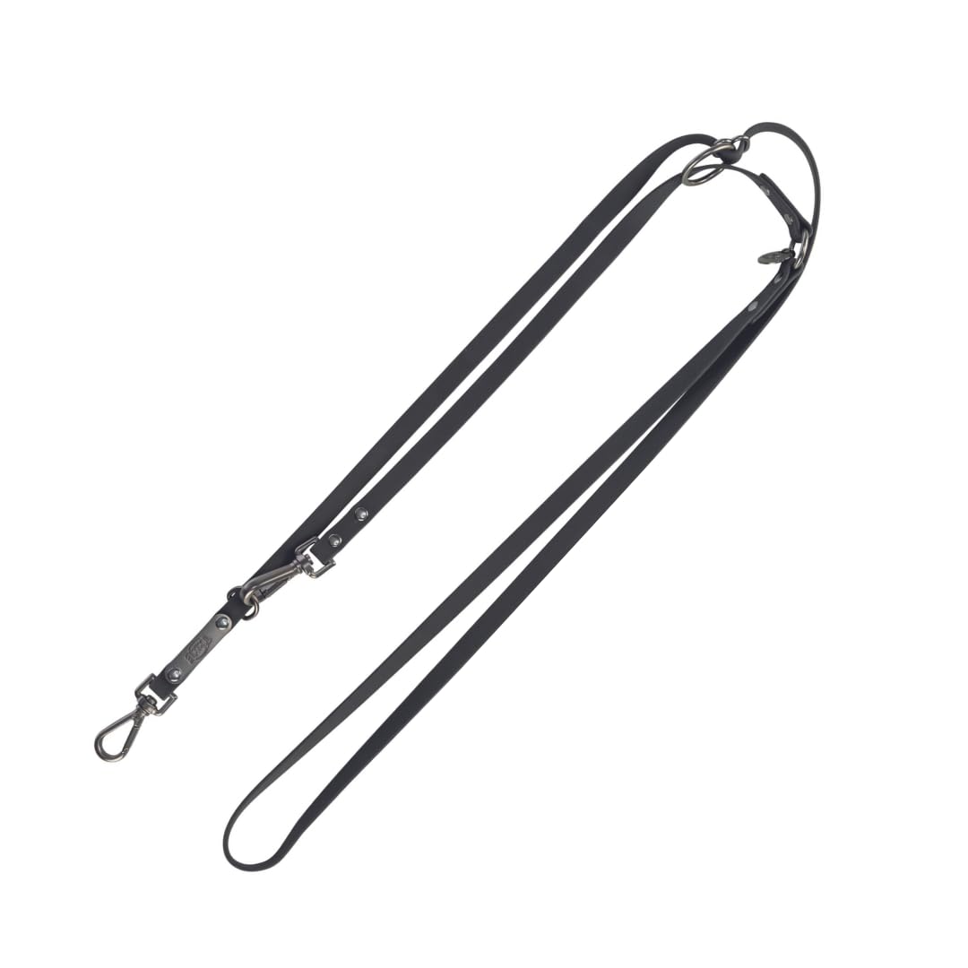 TRIXIE extension leash CityStyle S–M, 78.74 inches / 0.51 inches in black PVC leash for dogs, 3-way adjustable – non-slip, water-repellent, and wipeable, 1971201