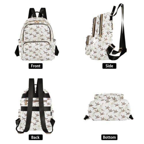 Mochila para mujer elegante con estampado animal de patos silvestres S 2