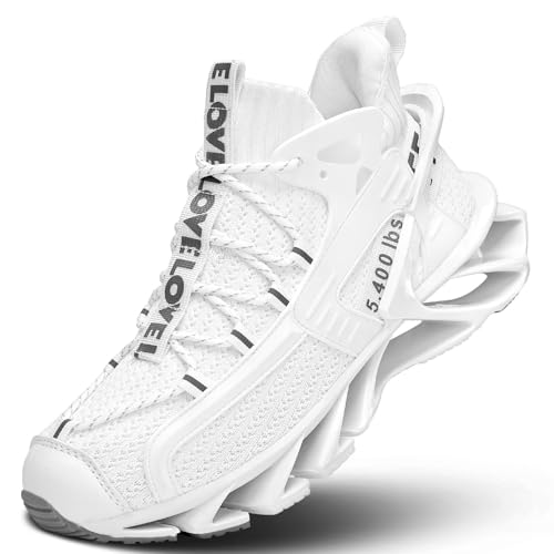 Men's Walking Running Shoes Blade Tennis Casual Fashion Sneakers Comfort Non Slip Sport Athletic Trainer White 12