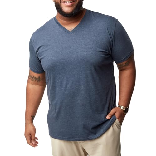 Fresh Clean Threads Men's 1 Pack T-Shirts V Neck Premium Basic Short Sleeve Tees - Fitted Style, Ultra Soft, Tag-Free Comfort