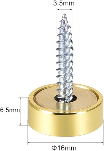 Miniatura 22 de uxcell Tornillos de espejo decorativos tapa tapa clavos acero inoxidable pulido 0.787 in 8pcs Tono plata,Oro,https:/ www.Yaxa/dp/undefined