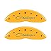 MGP Caliper Covers 12088SCLSYL Caliper Cover, Set of 4 (Yellow Engraved Front and Rear: Cursive/Challenger Powder Coat Finish Black Characters)