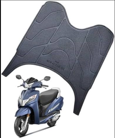 Activa 125 Foot Mat for Honda Activa 125 BS6, Washable PVC Rubber Floor Mat, Black-image-23